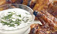 Wings Kebab in Yogurt and Lemon Juice